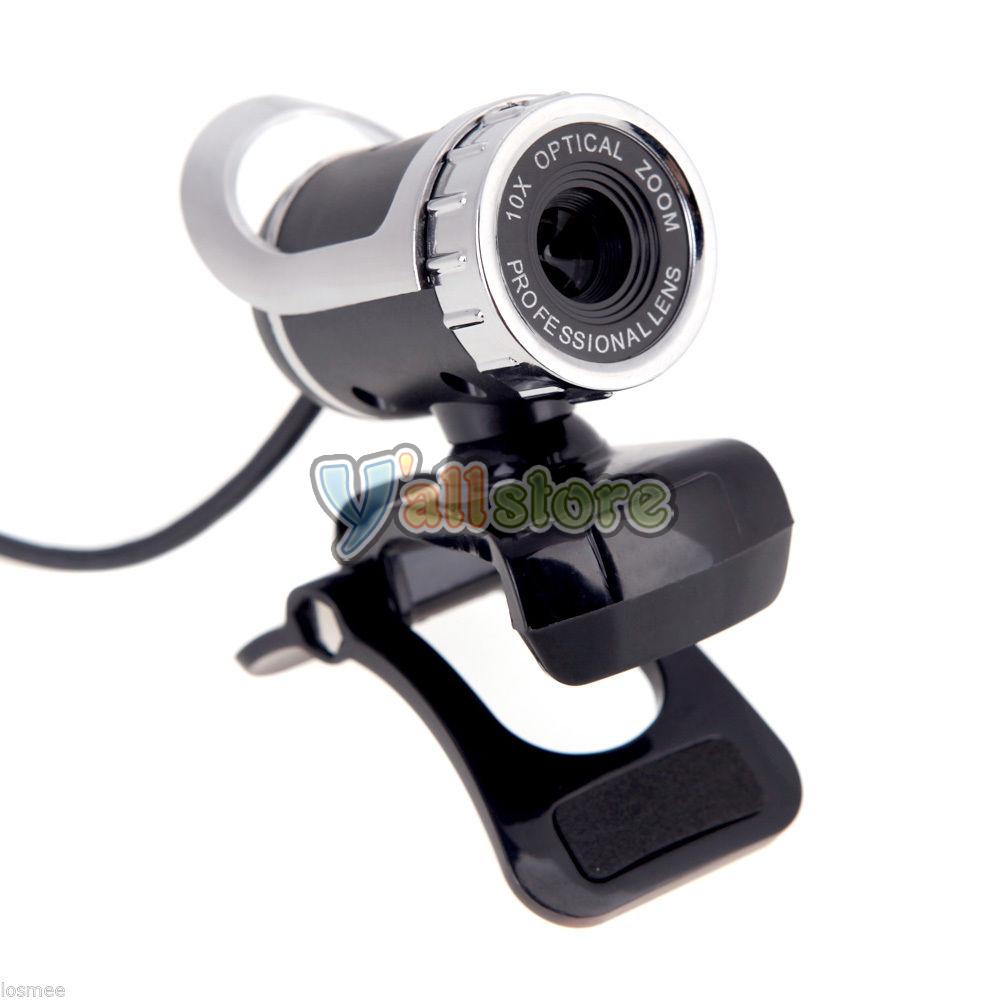 USB 2.0 Pro Optical Zoom Cam Computer PC Laptop  Camera 360°Clip